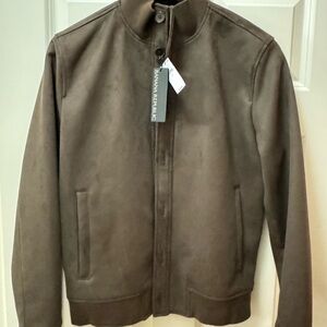 Banana Republic Men's Suede Taupe Jacket
